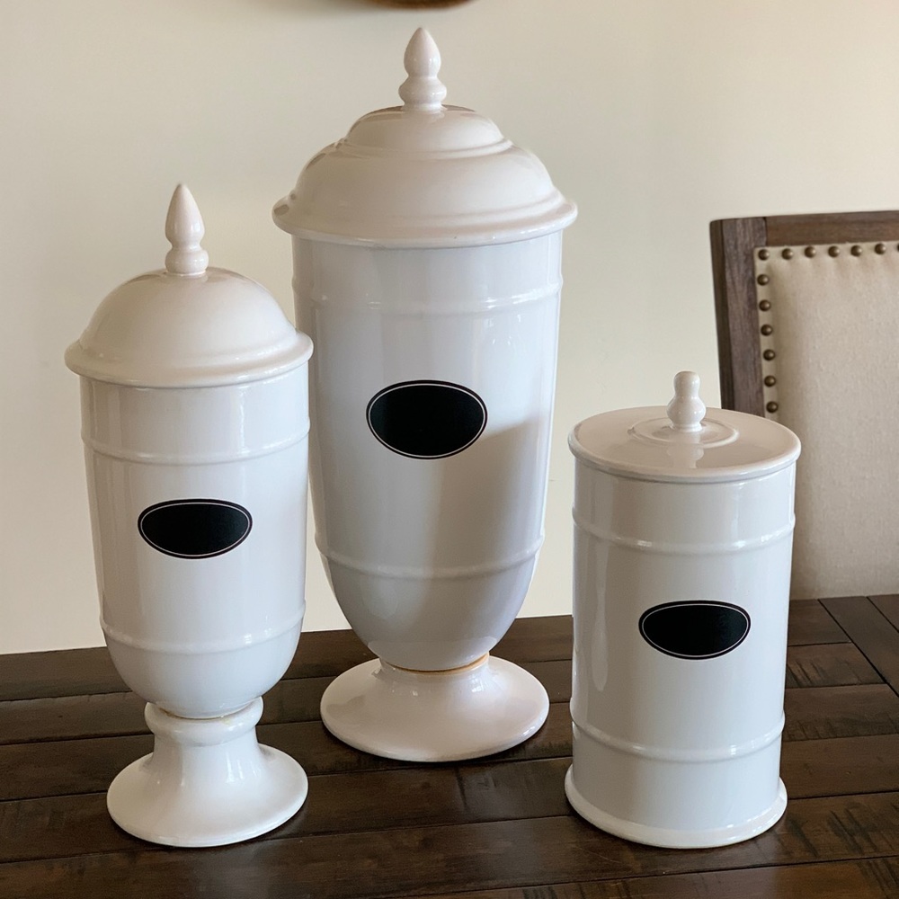 3pc apothecary jars